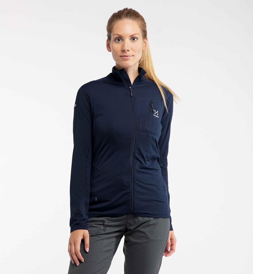 Haglöfs L.I.M Mid Layer Blue For Womens ZKNOJ1603 Australia